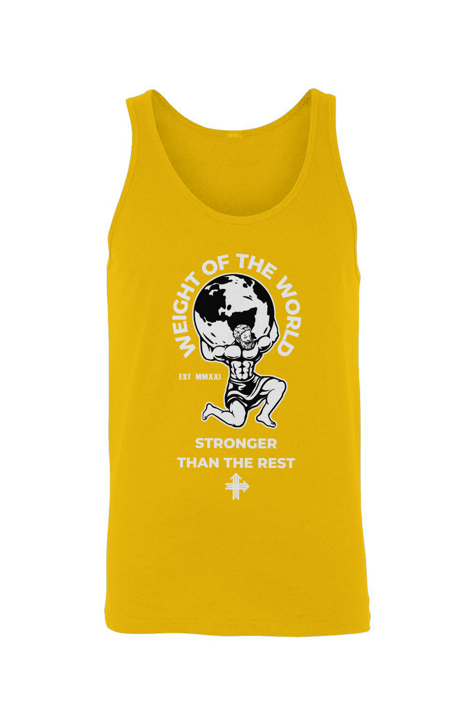WEIGHT OF THE WORLD Upward & Onward Motivational Gym Tank