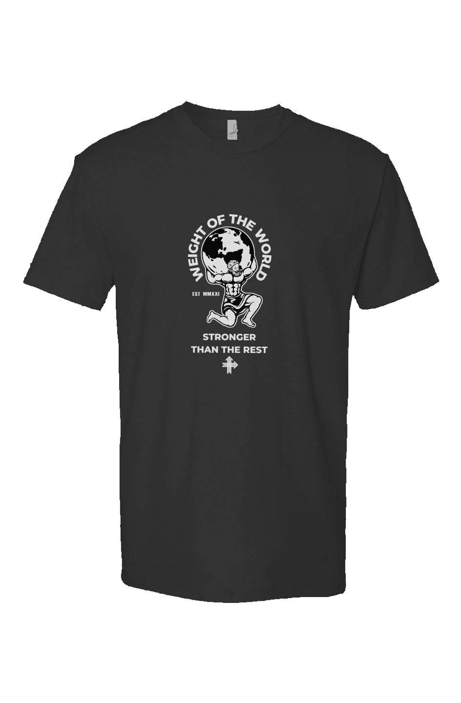 WEIGHT OF THE WORLD Upward & Onward Motivational Gym Shirt