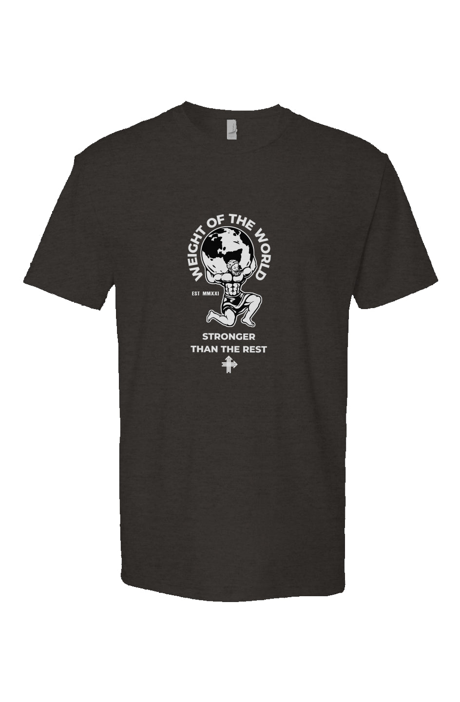 WEIGHT OF THE WORLD Upward & Onward Motivational Gym Shirt