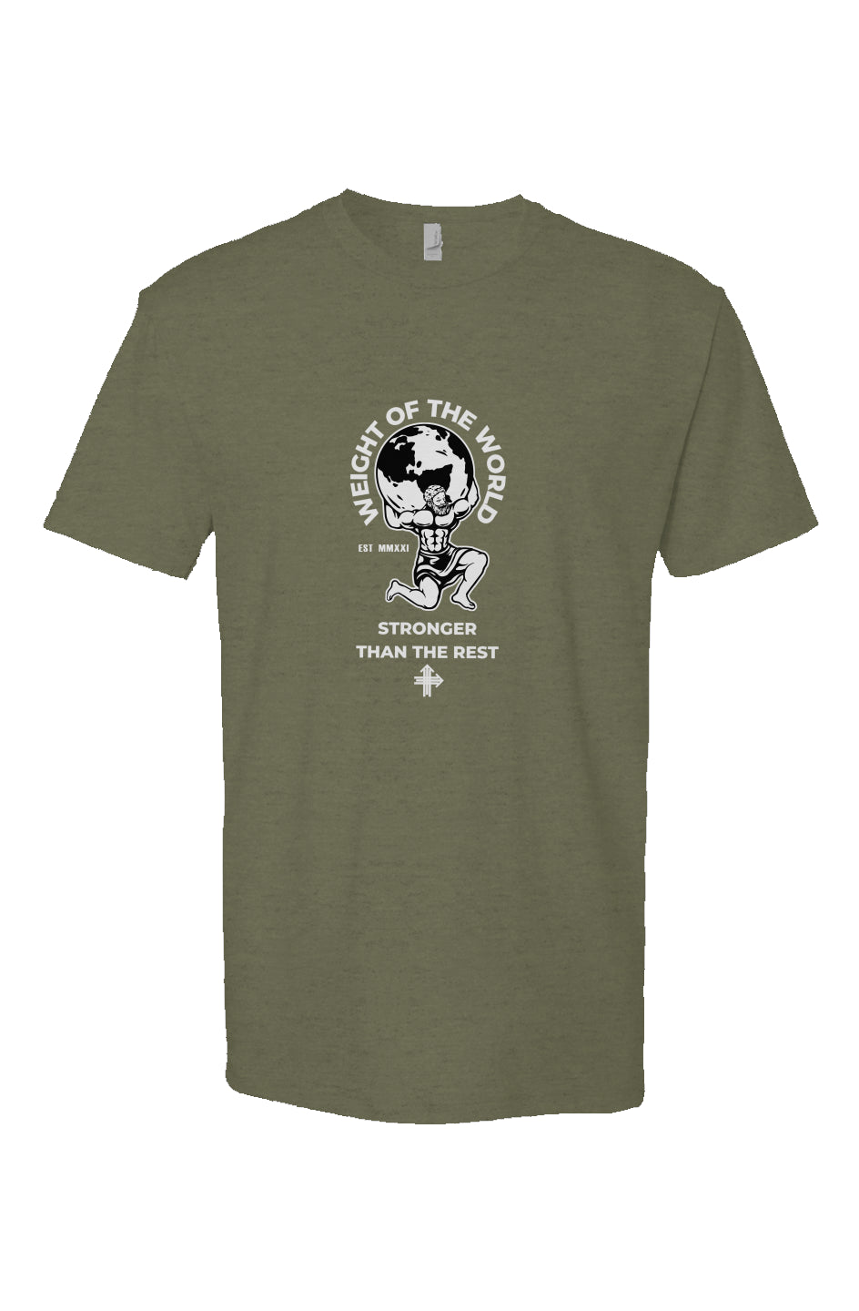 WEIGHT OF THE WORLD Upward & Onward Motivational Gym Shirt