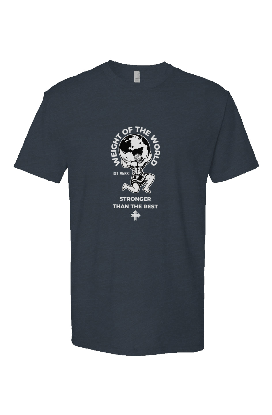 WEIGHT OF THE WORLD Upward & Onward Motivational Gym Shirt