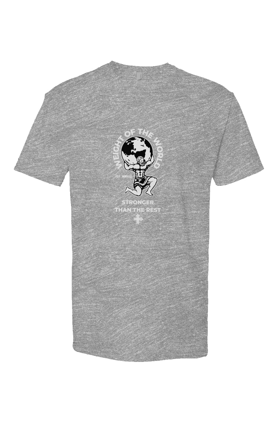 WEIGHT OF THE WORLD Upward & Onward Motivational Gym Shirt