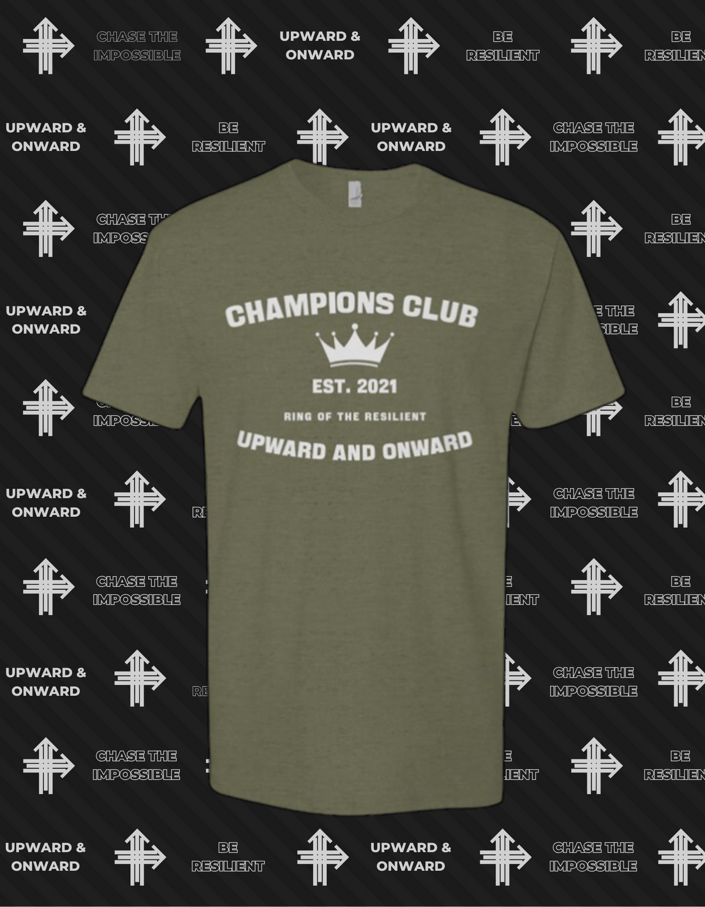 CHAMPIONS CLUB Upward & Onward Gym Shirt