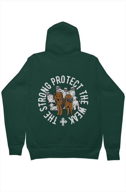 THE STRONG PROTECT THE WEAK Upward & Onward Gym Hoodie