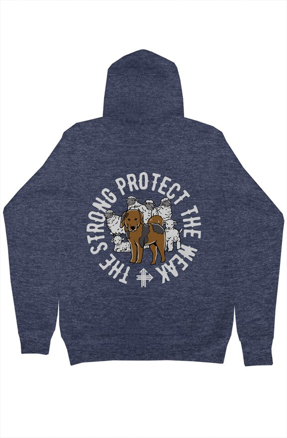 THE STRONG PROTECT THE WEAK Upward & Onward Gym Hoodie 