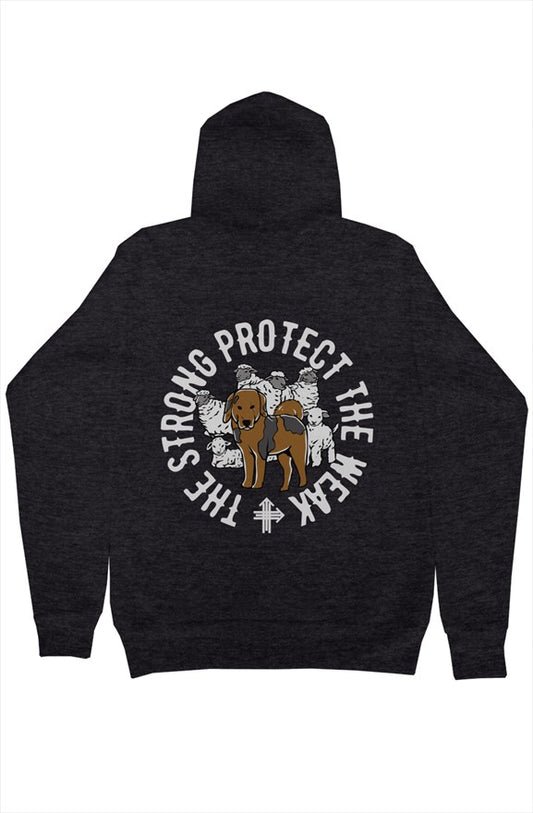 THE STRONG PROTECT THE WEAK Upward & Onward Gym Hoodie