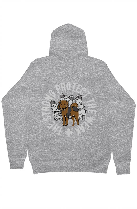 THE STRONG PROTECT THE WEAK Upward & Onward Gym Hoodie