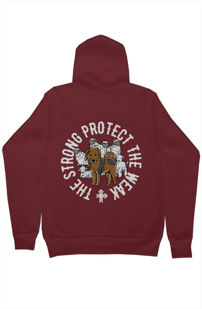 THE STRONG PROTECT THE WEAK Upward & Onward Gym Hoodie