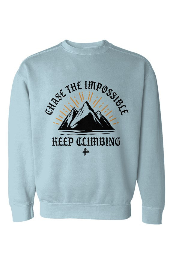 CHASE THE IMPOSSIBLE Upward & Onward Gym Sweatshirt