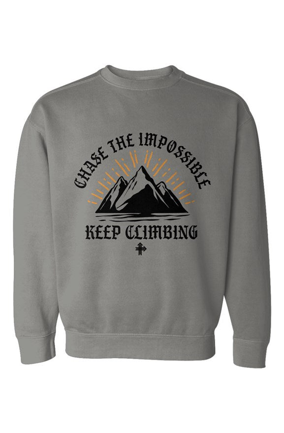 CHASE THE IMPOSSIBLE Upward & Onward Gym Sweatshirt