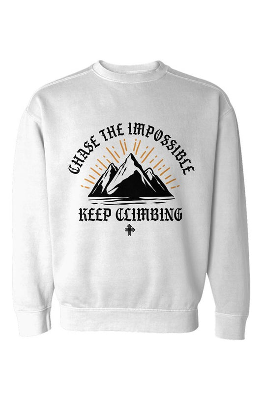 CHASE THE IMPOSSIBLE Upward & Onward Gym Sweatshirt