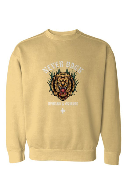 NEVER BACK Upward & Onward Gym Sweatshirt 