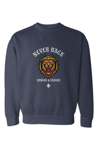 NEVER BACK Upward & Onward Gym Sweatshirt 