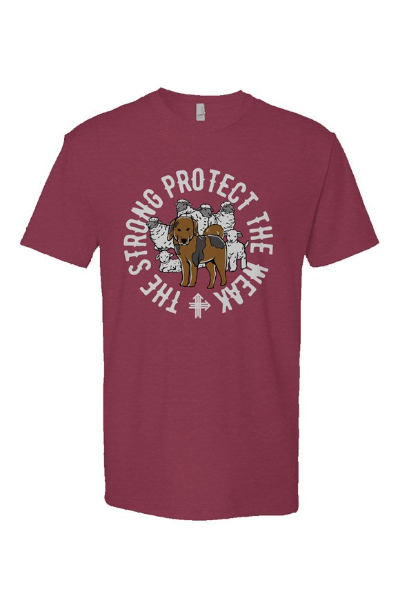 THE STRONG PROTECT THE WEAK Upward & Onward Gym Shirt