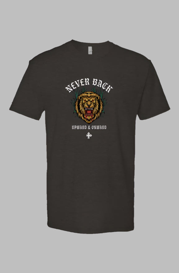 NEVER BACK Upward & Onward Gym Shirt