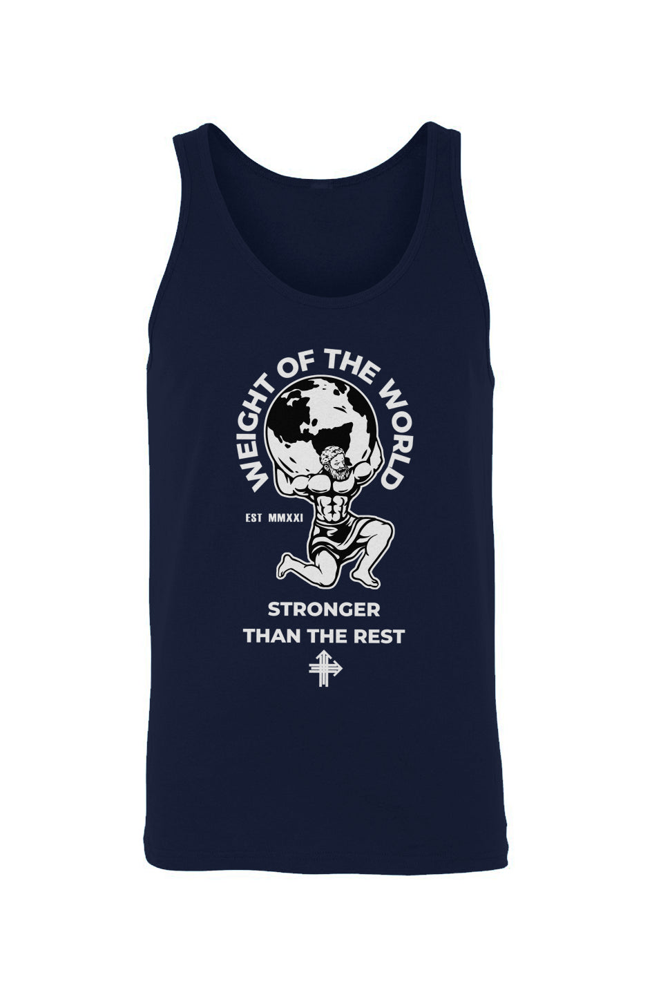 WEIGHT OF THE WORLD Upward & Onward Motivational Gym Tank