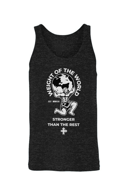 WEIGHT OF THE WORLD Upward & Onward Motivational Gym Tank