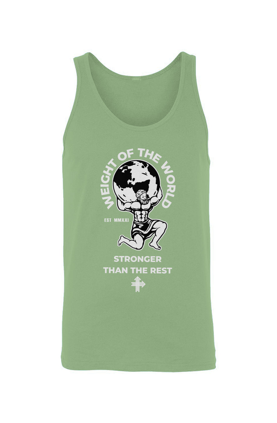 WEIGHT OF THE WORLD Upward & Onward Motivational Gym Tank