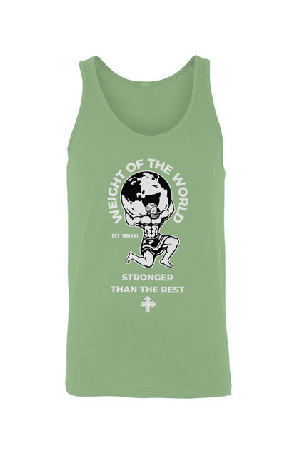 WEIGHT OF THE WORLD Upward & Onward Motivational Gym Tank