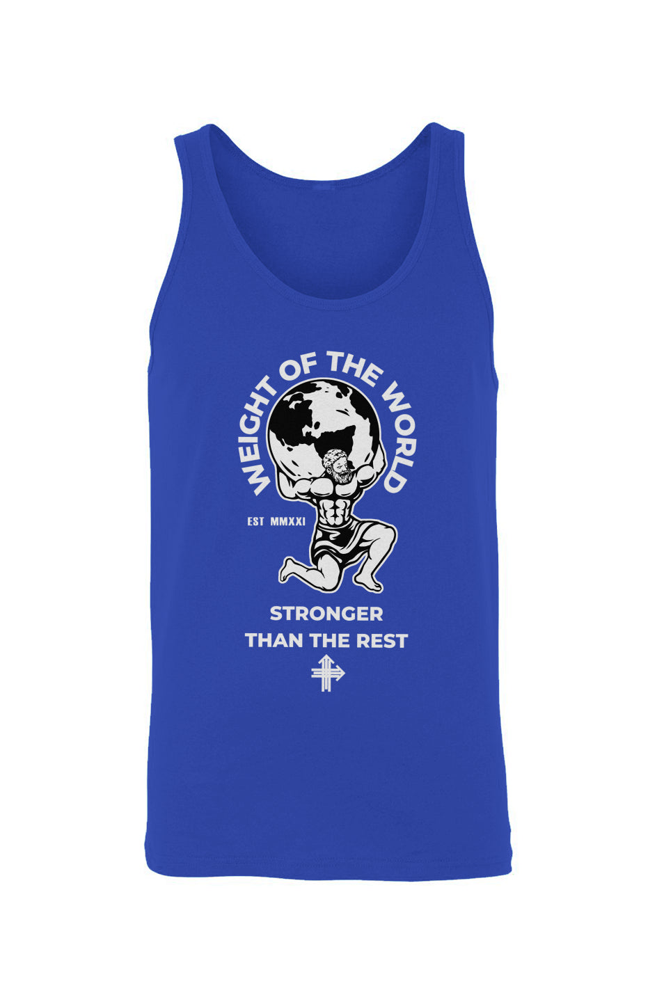 WEIGHT OF THE WORLD Upward & Onward Motivational Gym Tank