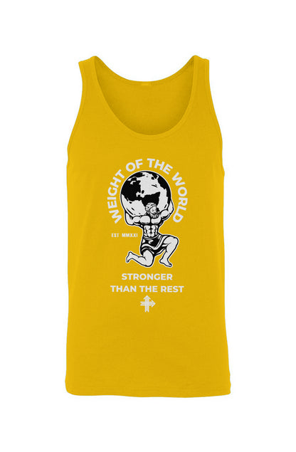 WEIGHT OF THE WORLD Upward & Onward Motivational Gym Tank