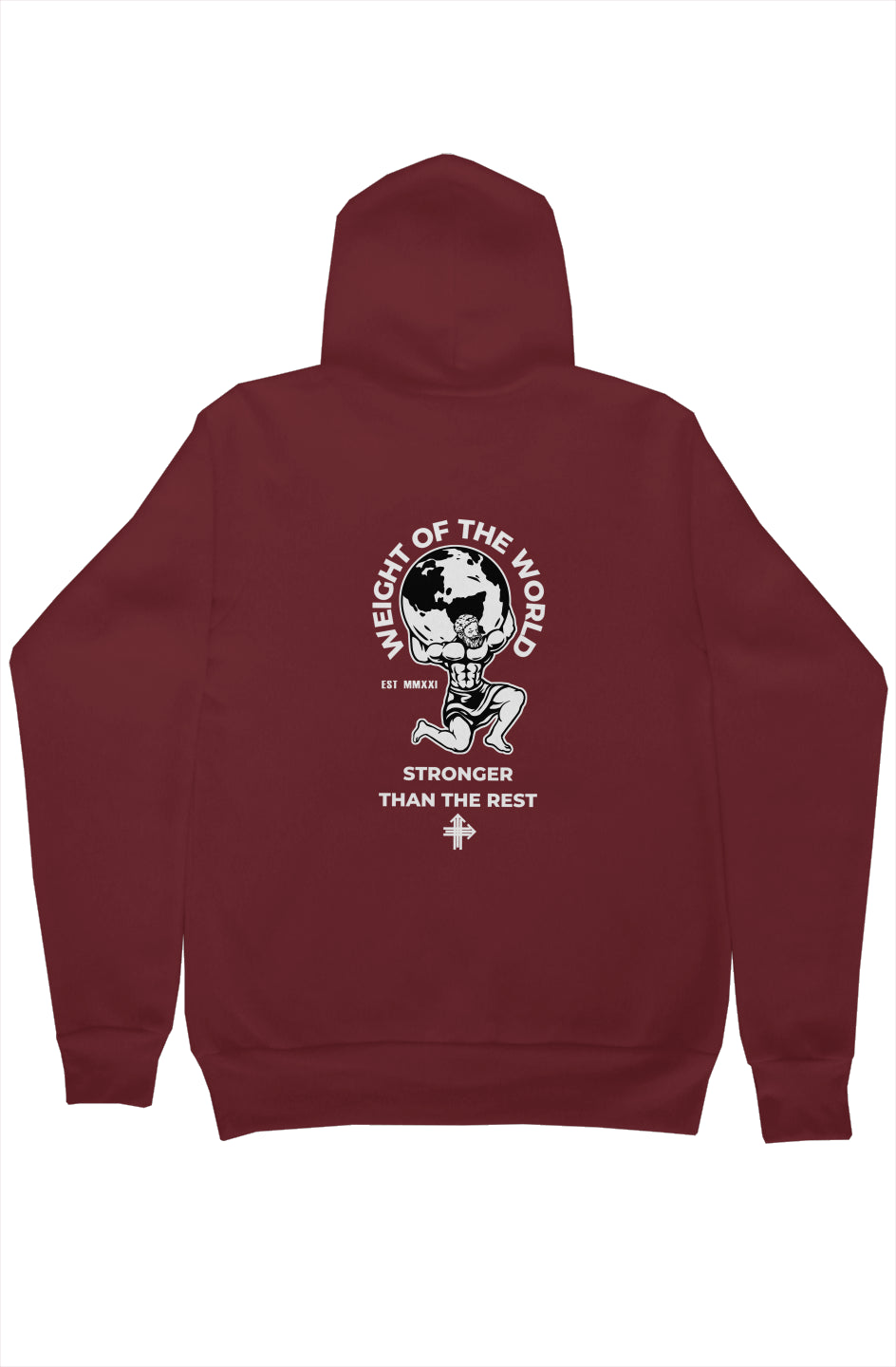 WEIGHT OF THE WORLD Upward & Onward Motivational Hoodie